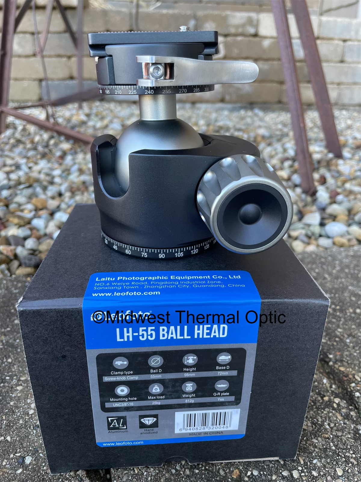 Leofoto LH-55 Low-Profile Ball Head Dual Tension with Quick Release Plate