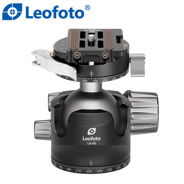 Leofoto LH-55 Low-Profile Ball Head Dual Tension with Quick Release Plate