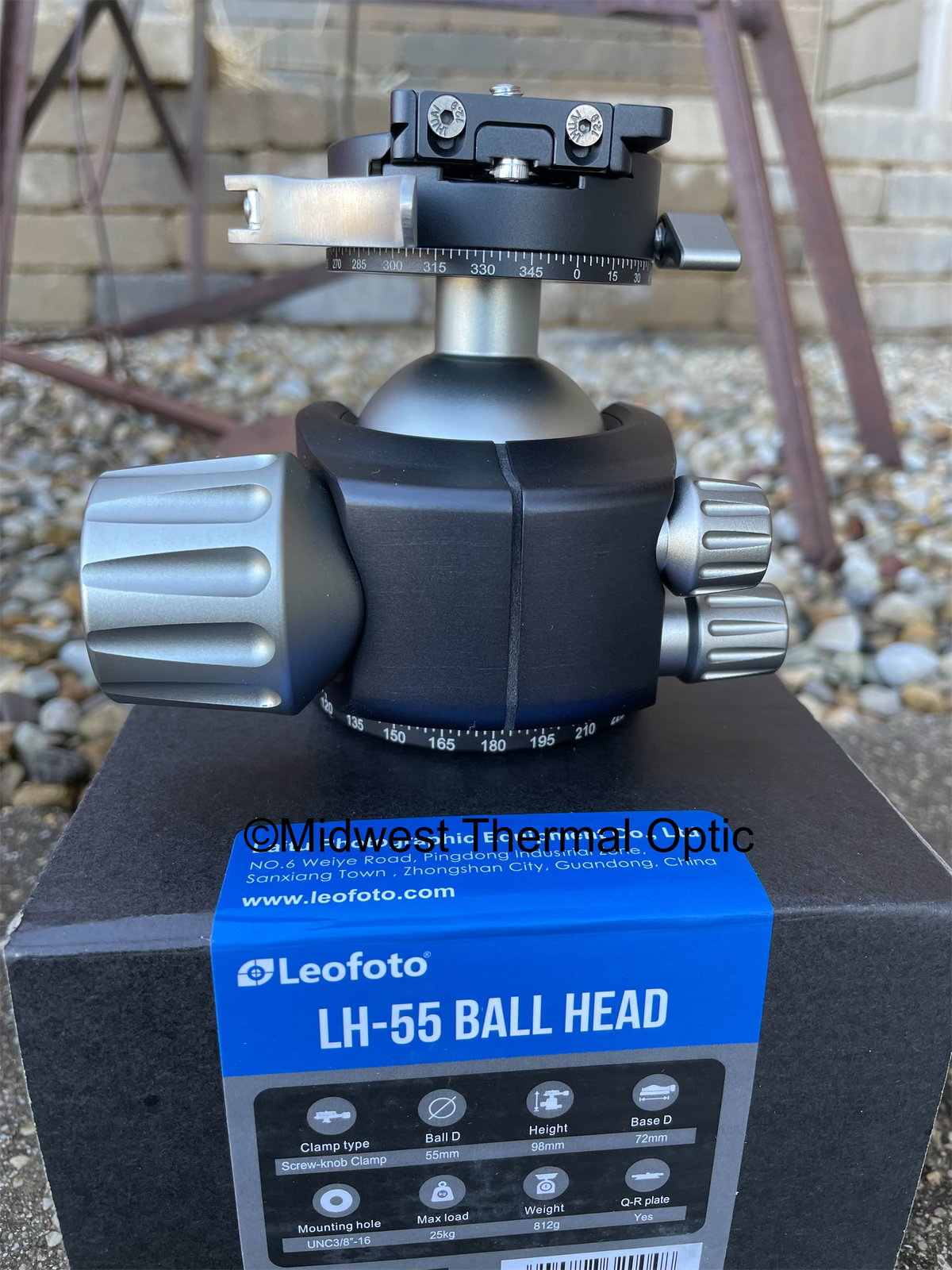 Leofoto LH-55 Low-Profile Ball Head Dual Tension with Quick Release Plate