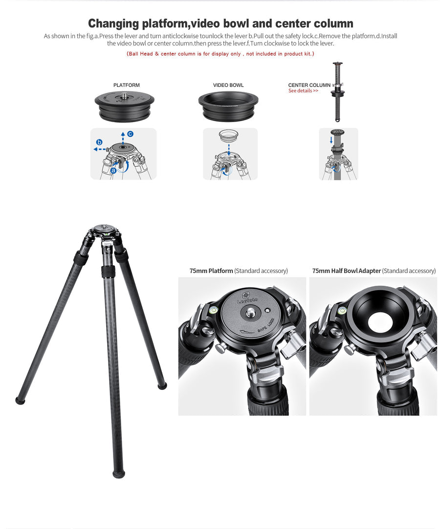 Leofoto SO-362C SOAR Series Carbon Fiber Tripod Inverted Legs