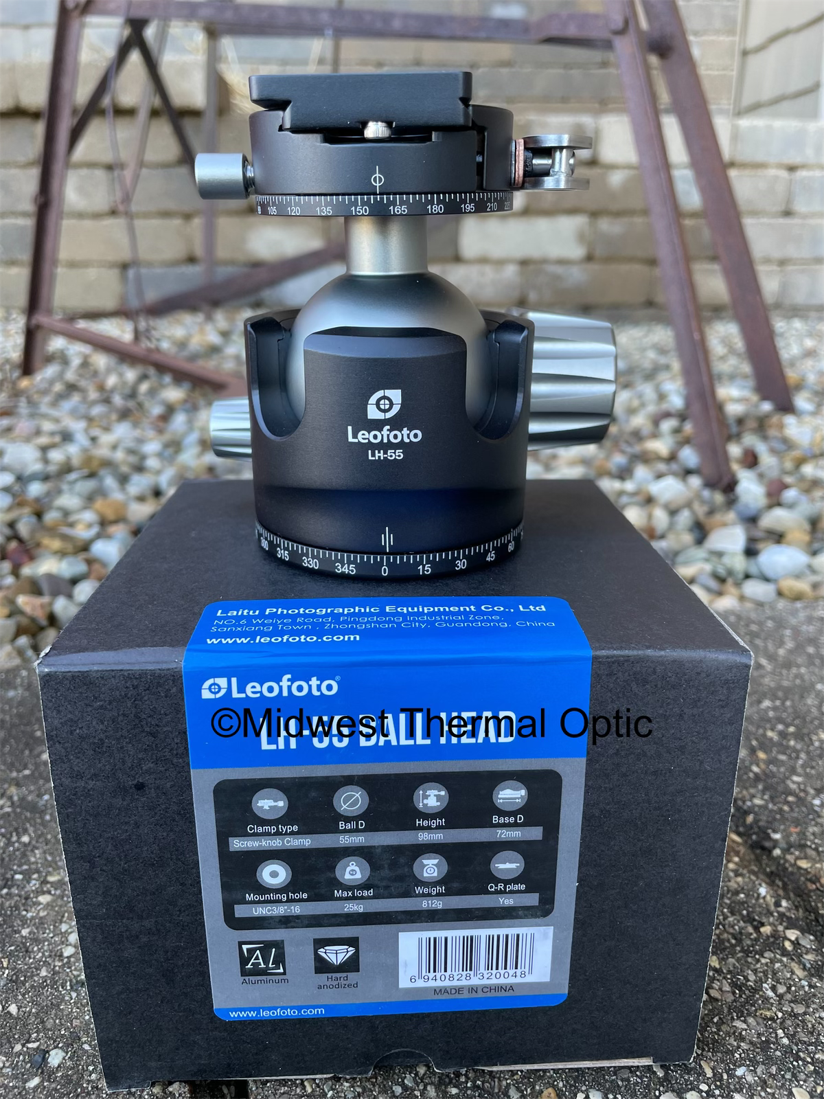Leofoto LH-55 Low-Profile Ball Head Dual Tension with Quick Release Plate
