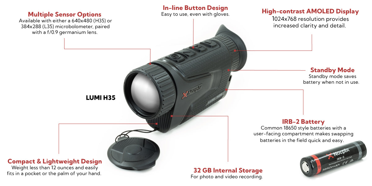 Nocpix Lumi H35 Thermal Monocular 640