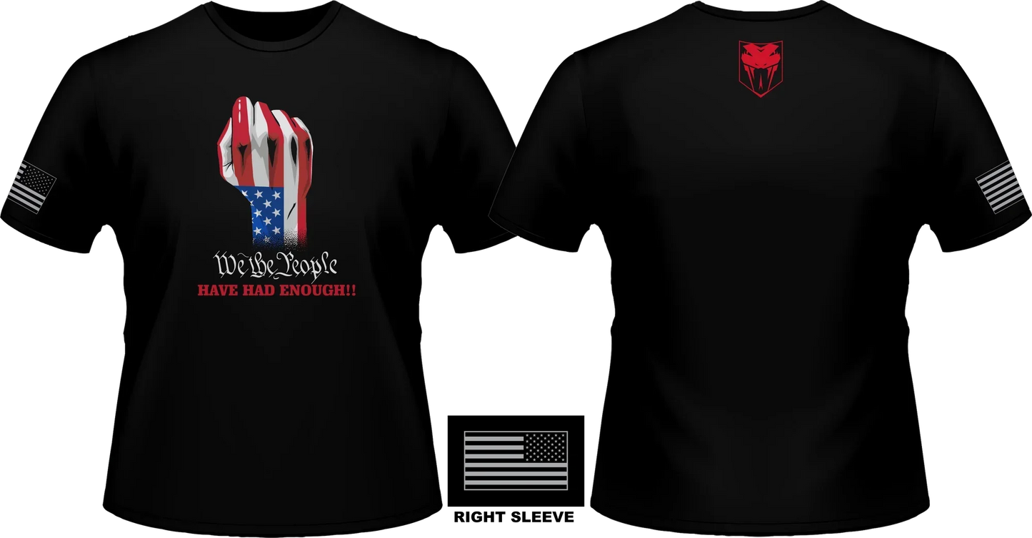 Sale Black Rain We the People T-shirt